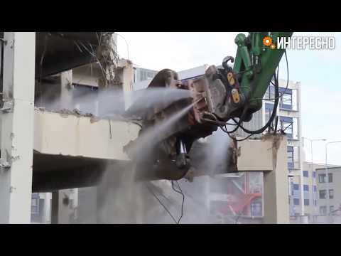 Видео: Разрушительные гидравлические ножницы! Это действительно большой враг железобетона.