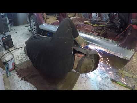 Видео: замена  порога опель вектра б(часть 4)