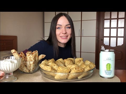 Видео: MUKBANG | Челлендж 30 блинов за 1 раз | Challenge 30 pancakes for 1 time | NO ASMR