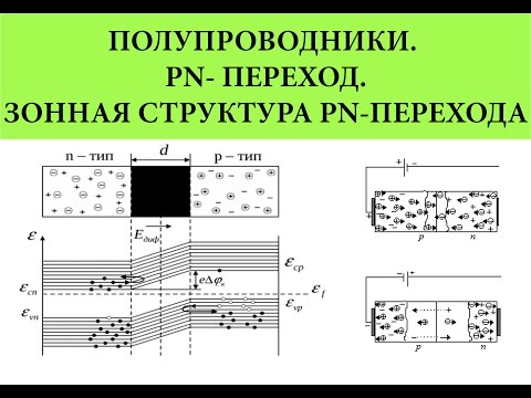 Видео: PN - переход.  Зонная структура pn перехода