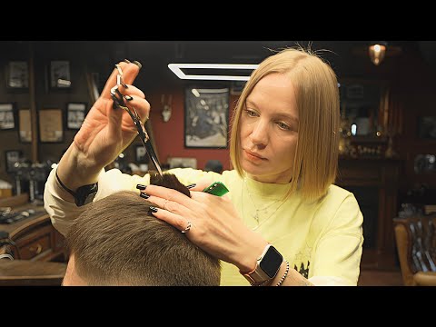 Видео: Машинкою так Не Пострижеш - Топова Стрижка Ножицями в Барбершопі Garrison