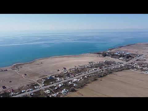 Видео: Иссык-Куль,  Чон-Сары-Ой вид с высоты. Issyk-Kul Lake Kyrgyzstan. 4k