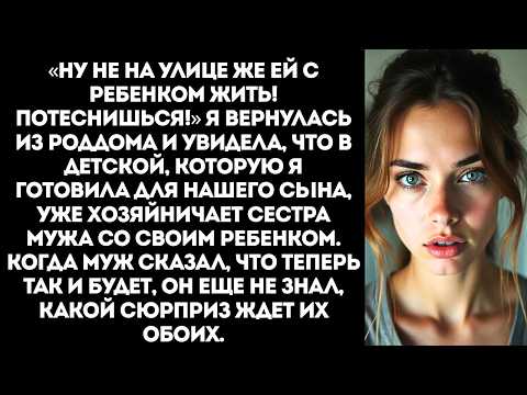 Видео: «Пока ты рожала мы решили что твоя детская моей дочке нужнее!» Золовка переехала в нашу квартиру