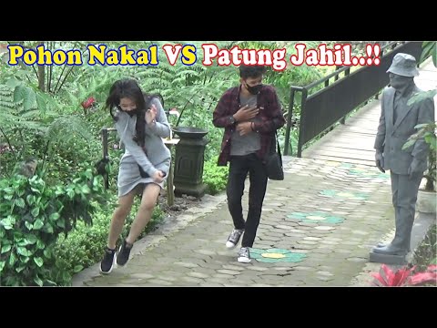 Видео: Розыгрыш со статуей против розыгрыша со бушменом..!! Живая статуя и человек-дерево