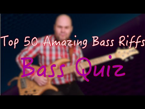 Видео: Top 50 Amazing Bass Riffs by Which You Can Recognize the Song // Bass Quiz // Бас викторина