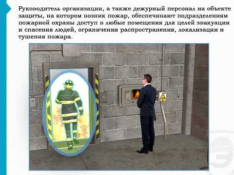 Видео: Пожарная безопасность предприятия (Постановление № 1479): Руководитель организации обеспечивает