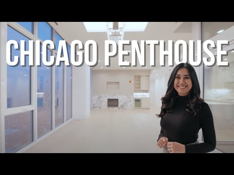 Видео: ЧИКАГО, трехспальный роскошный пентхаус в Ривер-Норт