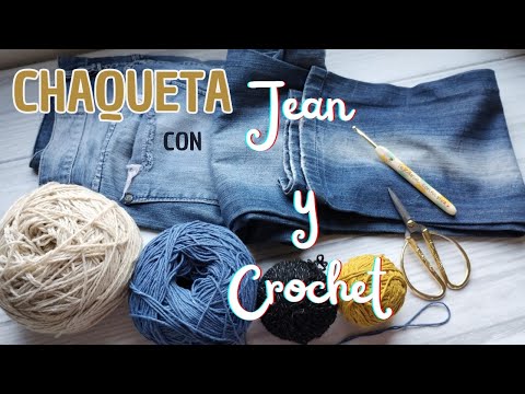 Видео: НЕ ПРОПУСТИТЕ ЭТОТ УРОК!!! 💯 Как сделать КУРТКУ из СТАРЫХ ДЖИНСОВ с помощью вязания КРЮЧКОМ 🧶