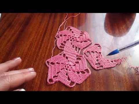 Видео: Платье крючком узор мельница. 3 часть (половинка мотива).