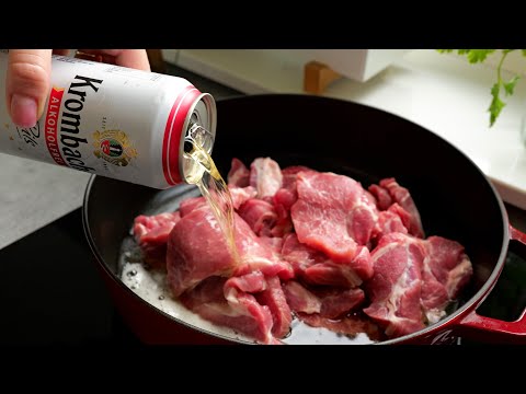 Видео: Всего одно пиво, и результат потрясающий. Вкусный рецепт свиной шеи!