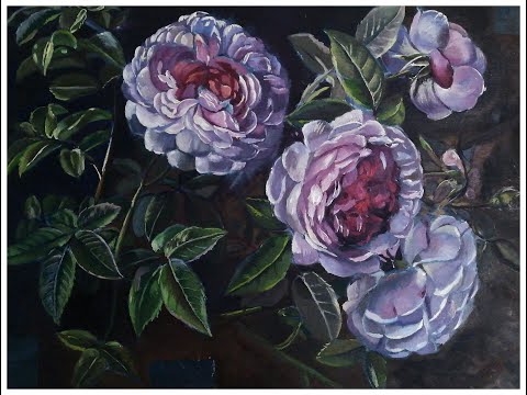 Видео: Пишу копию картины цветов художника! Йохан Лоренц Йенсен.