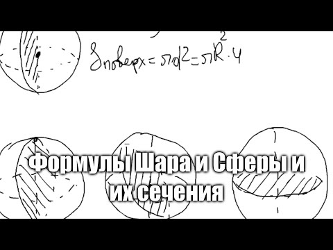 Видео: Шар и Сфера Их Формулы и сечения