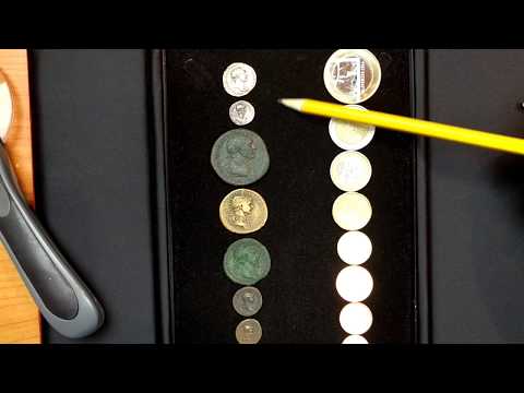 Видео: Линейка монетных номиналов Римской империи времен правления императора Траяна.