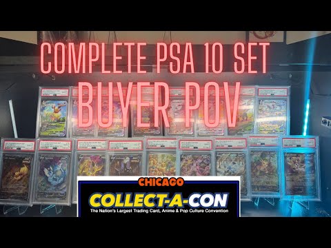 Видео: Завершаю набор PSA 10 Eeveelution на Chicago Collect A Con — точка зрения покупателя покемонов