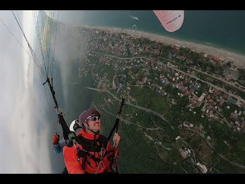 Видео: первый полет на параплане Абхазия Гагра гора мамзышха 2023