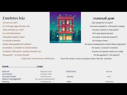 Видео: Венгерский язык - Наш дом - Házunk, otthonunk - Слово за словом 2.