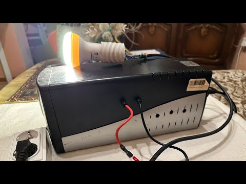 Видео: Инвертор из блока бесперебойного питания Mustek 600 usb для отдыха на природе.