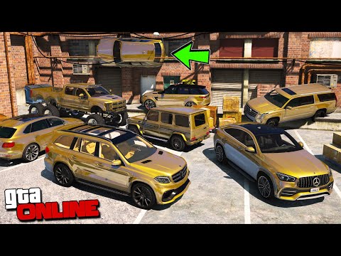 Видео: БИТВА АВТОУГОНЩИКОВ В ГТА 5 ОНЛАЙН. УГНАЛ КУЧУ ЗОЛОТЫХ ЧИТ ВНЕДОРОЖНИКОВ! БИТВА ВОРОВ В GTA 5!