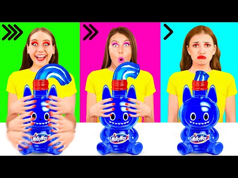 Видео: Быстрая Средняя или Медленная Скорость Еды Челлендж | Забавные Кухонные Лайфхаки DoDo Challenge