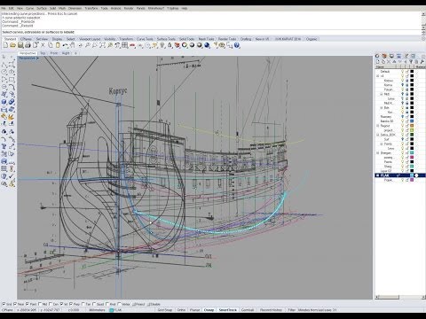 Видео: Гото Предестинация - 10. Завершение подготовки к построению шпангоутов в Rhino 5.0