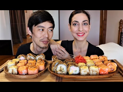 Видео: мукбанг СУШИ  РОЛЛЫ  не асмр  ответы на вопросы