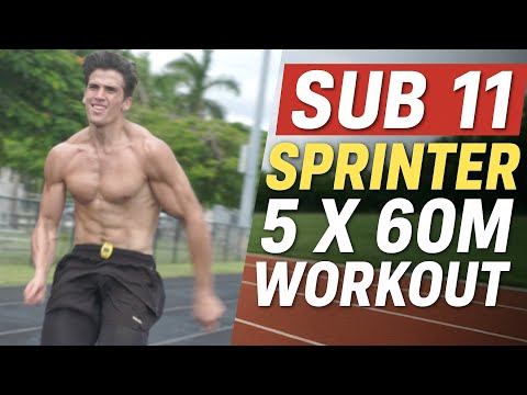 Видео: Спринт на 100 м менее чем за 11 секунд. Тренировка: 5 х 60 м.