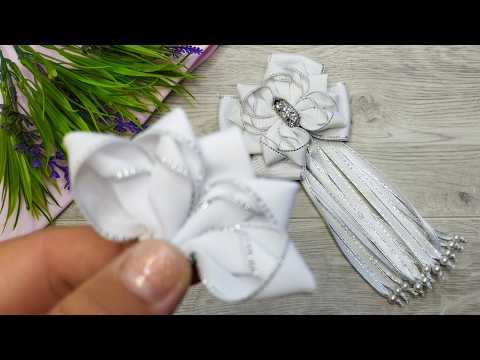 Видео: МИЛЫЕ бантики канзаши/подробный мастер класс