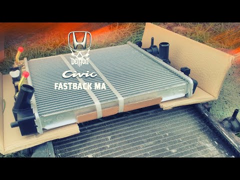 Видео: Ремонт радиатора - Honda Civic fastback ma