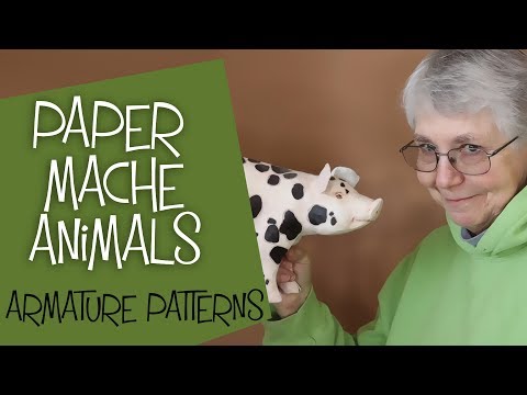 Видео: Животные из папье-маше — простые выкройки каркаса. Расширенное руководство.