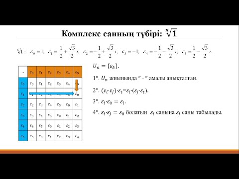 Видео: 3. Комплекс сандар.  n-ші дәрежелі түбір