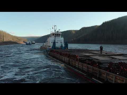 Видео: Подкаменная Тунгуска. Весенний завоз 2020. Большой порог и конечный пункт выше п.Байкит