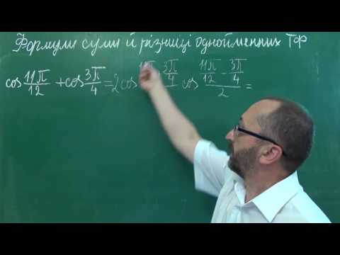 Видео: Знайомство з формулами суми і різниці однойменних тригонометричних функцій - 10 клас