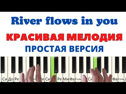 Видео: Как играть на пианино RIVER FLOWS in YOU для начинающих