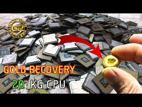 Видео: Восстановление золота из 20 кг процессоров PinLes CPU | Восстановление золота из процессоров