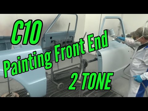 Видео: Проект C10 Show Truck: покраска передних дверей, крыльев, решетки радиатора