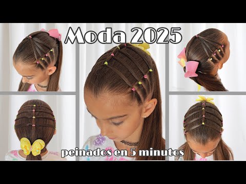 Видео: Простые прически для девочек, которые можно сделать дома!🌈