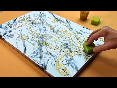 Видео: Трафарет + Акриловая заливка = Удивительное искусство 🤩 Вы не поверите, это так просто