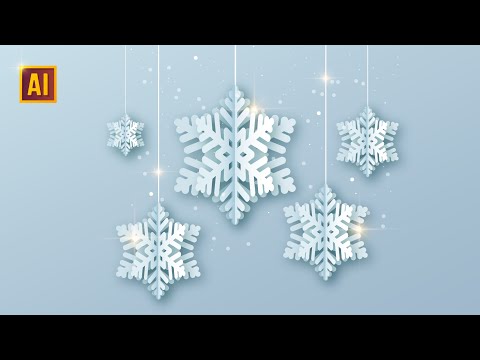 Видео: РИСУЕМ БУМАЖНУЮ СНЕЖИНКУ | УРОК В ADOBE ILLUSTRATOR