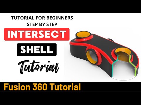 Видео: Учебное пособие по Autodesk Fusion 360 для начинающих — Упражнение 36. Выдавливание. Пересечение.