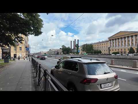 Видео: Прогулка по Московскому проспекту к Фонтанке и дальше к Невскому | Санкт-Петербург, август