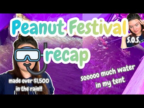 Видео: Продажа вязаных крючком изделий в мини-озере // Обзор фестиваля Peanut Festival