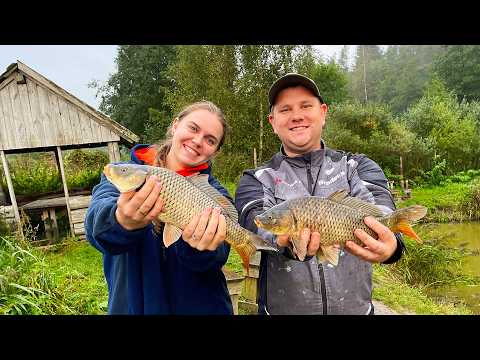Видео: С женой попали на ДИКИЙ КЛЕВ! Рыбалка на карпов для копчения