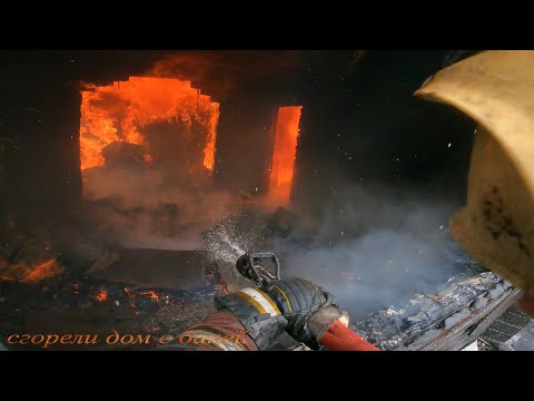Видео: Пожар№39:Хозяин решил сжечь траву на участке, сгорело все...