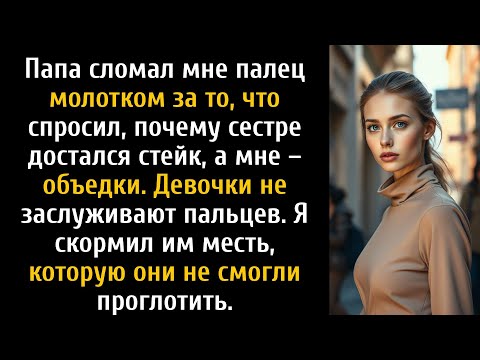Видео: Отец разбил мне палец молотком за то, что я спросил, почему сестра получает стейк, а я — нет.
