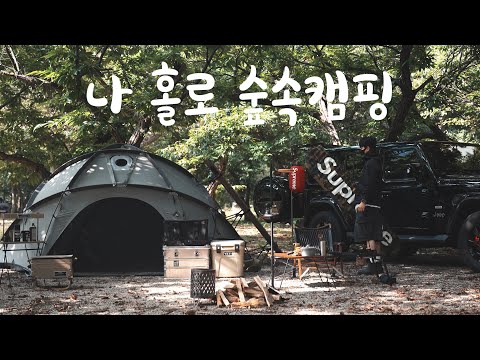 Видео: Блог кемпинга. Под тенью прохладного дерева... Я один в лесном лагере. Печь ASMR