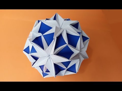 Видео: Кусудама Снежная звезда (Uniya Filonova), Kusudama Snow Star