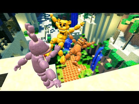 Видео: Гаррис Мод не стандартные рэгдолы на карте Майнкрафт эпизод 2 [МОД: ФНАФ2 Голден Фреди Бони и Фокси]