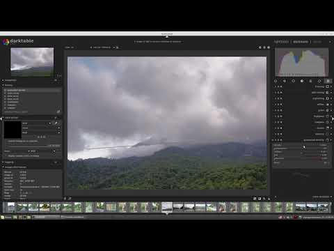 Видео: Облака, горы. Коррекция фотографии в программе Darktable.