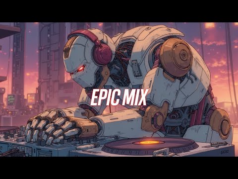 Видео: Synthwave Dimension 🎧 Ретро Робот DJ-Сет в Ослепительном Неоновом Киберпанковом Городском Пейзаже