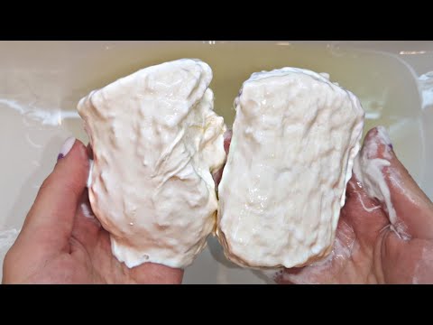 Видео: МЫЛО КАК КРЕМ 🤤 SOAKED SOAP / РАЗМОКШЕЕ МЫЛО! НЕЖНЕЕ НЕЖНОГО 👌😋 ЖМЯК МЯГКОЙ И ЖЁСТКОЙ ГУБКОЙ 🧽🧼